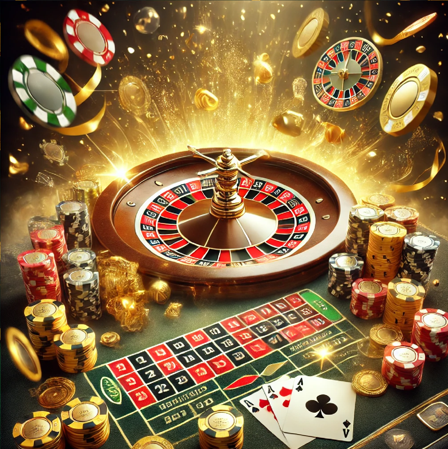 An image showcasing various casino bonus offers, including free spins, welcome packages, and loyalty rewards. Graphics of coins, chips, and celebratory elements are included to represent the promotional nature.